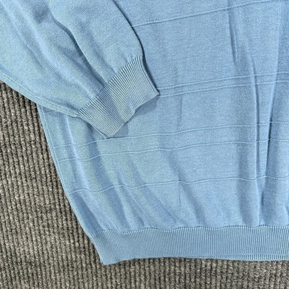 Donald J Trump Sweater Mens XL Extra Large Blue Long Sleeve Collared Casual‎